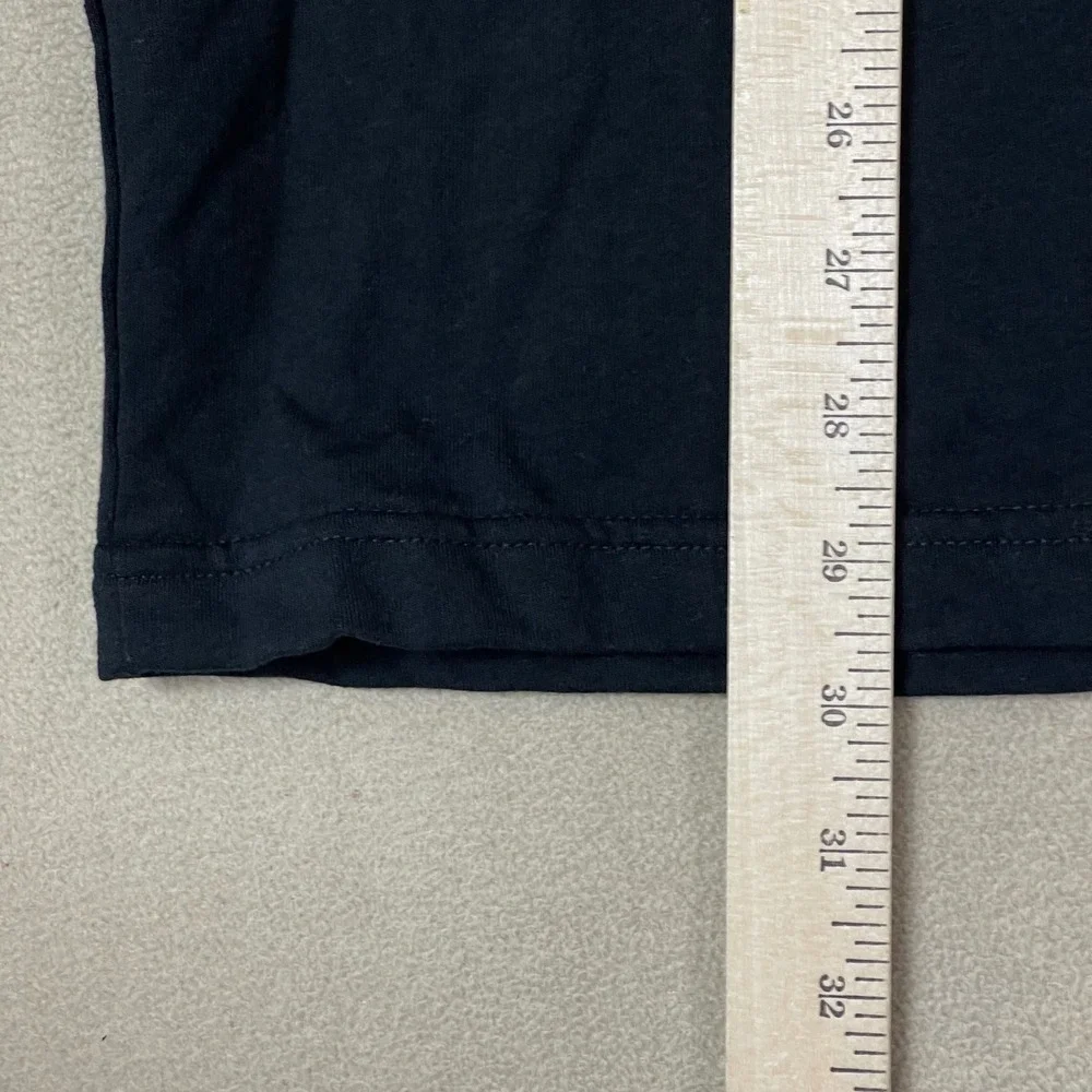 True Religion Mens‎ Black Logo Hoodie Short Sleeve Graphic T Shirt
